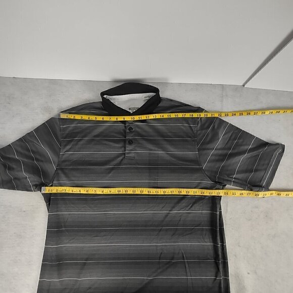 Cutter & Buck Dark Gray Light Gray White Polyester DryTec Polo Golf Shirt Sz XXL - Picture 7 of 12